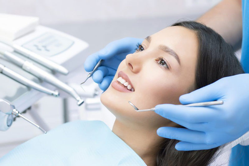 patient prepping for dental treatment